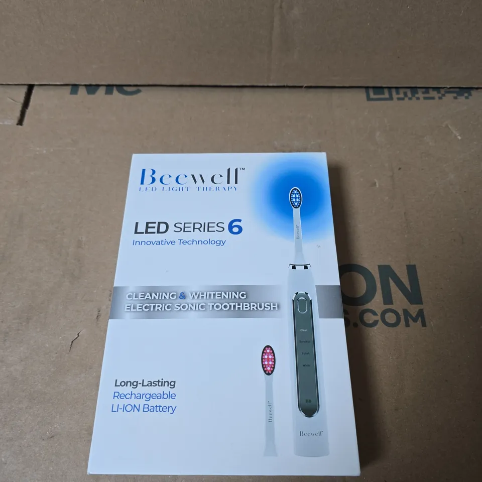 BEEWELL LED SERIES 6 ELECTRIC SONIC TOOTHBRUSH – BOXED WITH 2 HEADS & CHARGING STAND