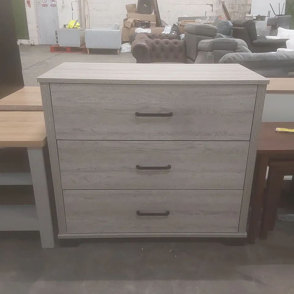 DESIGNER NAISHA 3 DRAWER 80cm W CHEST OF DRAWERS