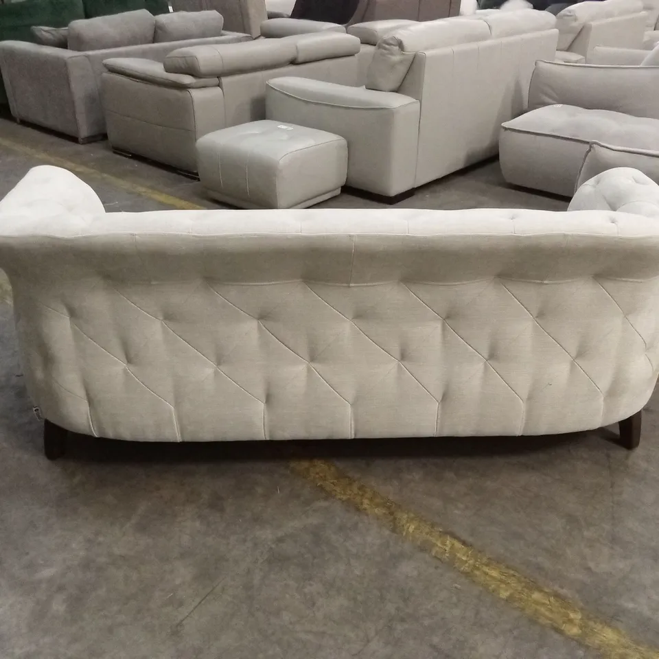 DANETTI LUXE IVORY CHENILLE 3 SEATER SOFA RRP £1999