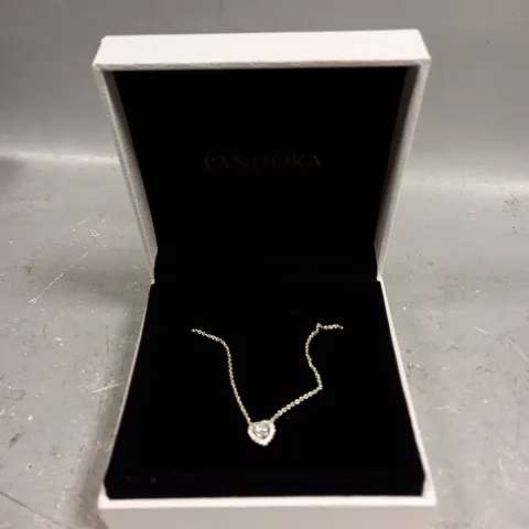 PANDORA SPARKLE HEART PENDANT NECKLACE