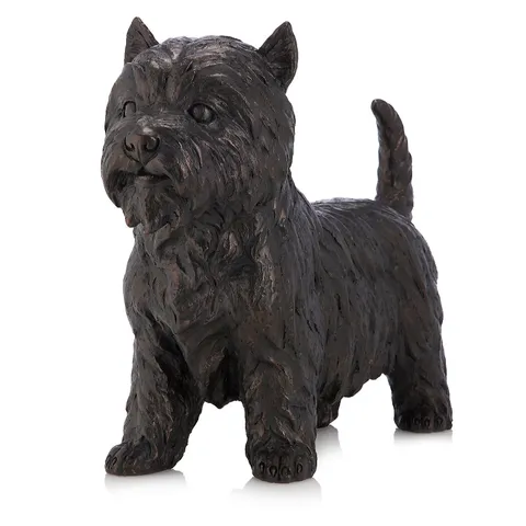 OUTLET GARDEN REFLECTIONS WESTIE DOG SCULPTURE