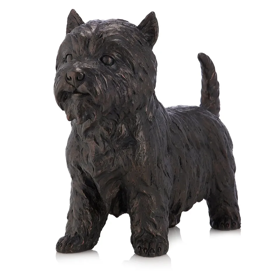 OUTLET GARDEN REFLECTIONS WESTIE DOG SCULPTURE