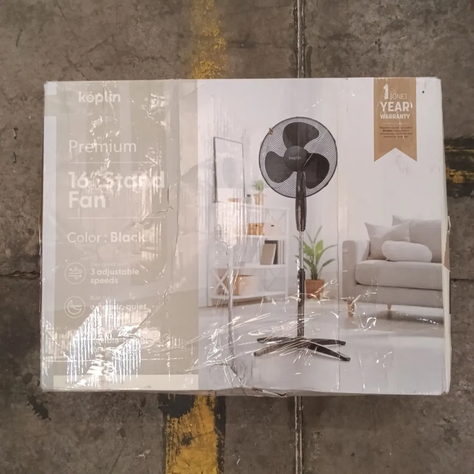 BOXED KEPLIN 16 STAND FAN BLACK