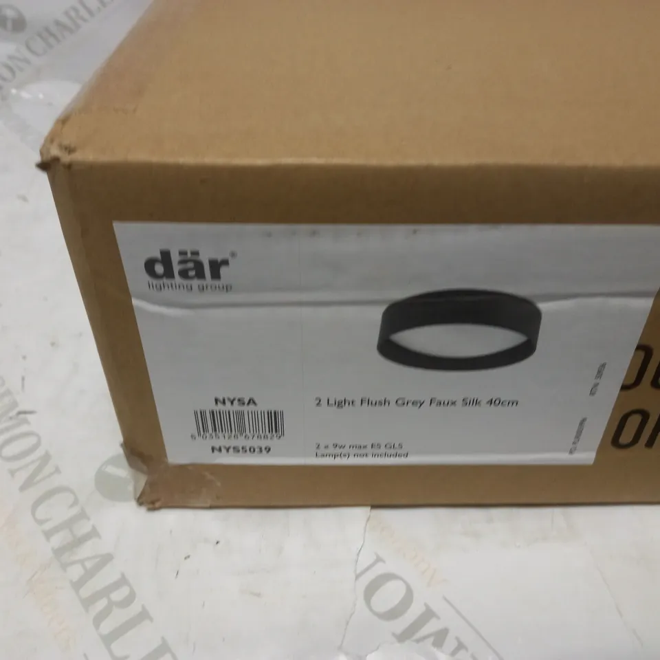 DAR 2 LIGHT GREY FLUSH  FAUX SILK 