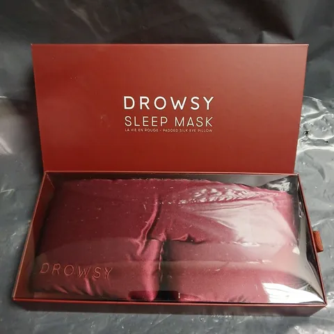 DROWSY SLEEP MASK - PADDED SILK EYE PILLOW (LA VIE EN ROUGE)