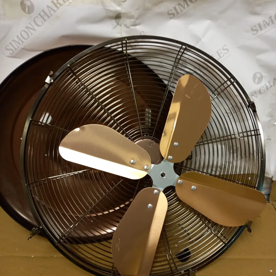TOWER COPPER METAL PEDESTAL FAN 