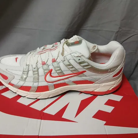 NIKE P-6000 WOMEN'S RUNNING SHOES – WHITE/RED, UK 10