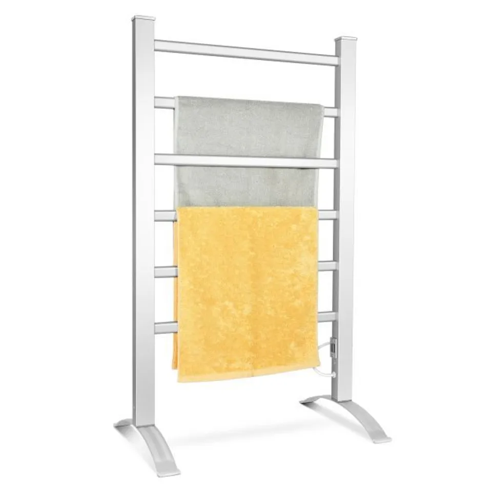 BOXED COSTWAY 2-IN-1 ELECTRIC TOWEL WARMER WITH 6 BARS