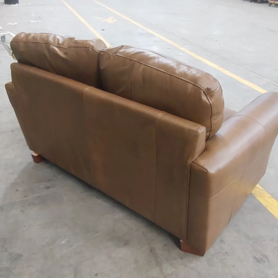 BAILEY 2 SEATER LEATHER SOFA - TAN