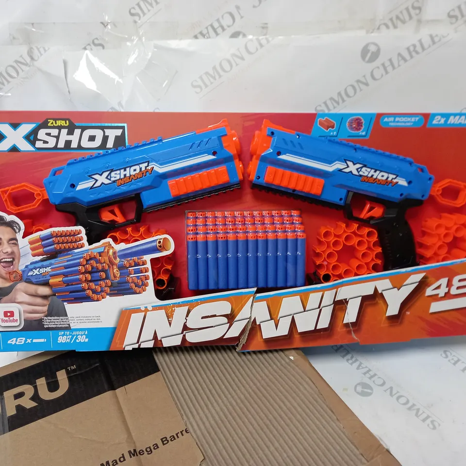 BOXED X SHOT INSANITY MAD MEGA BARREL  RRP £14.99