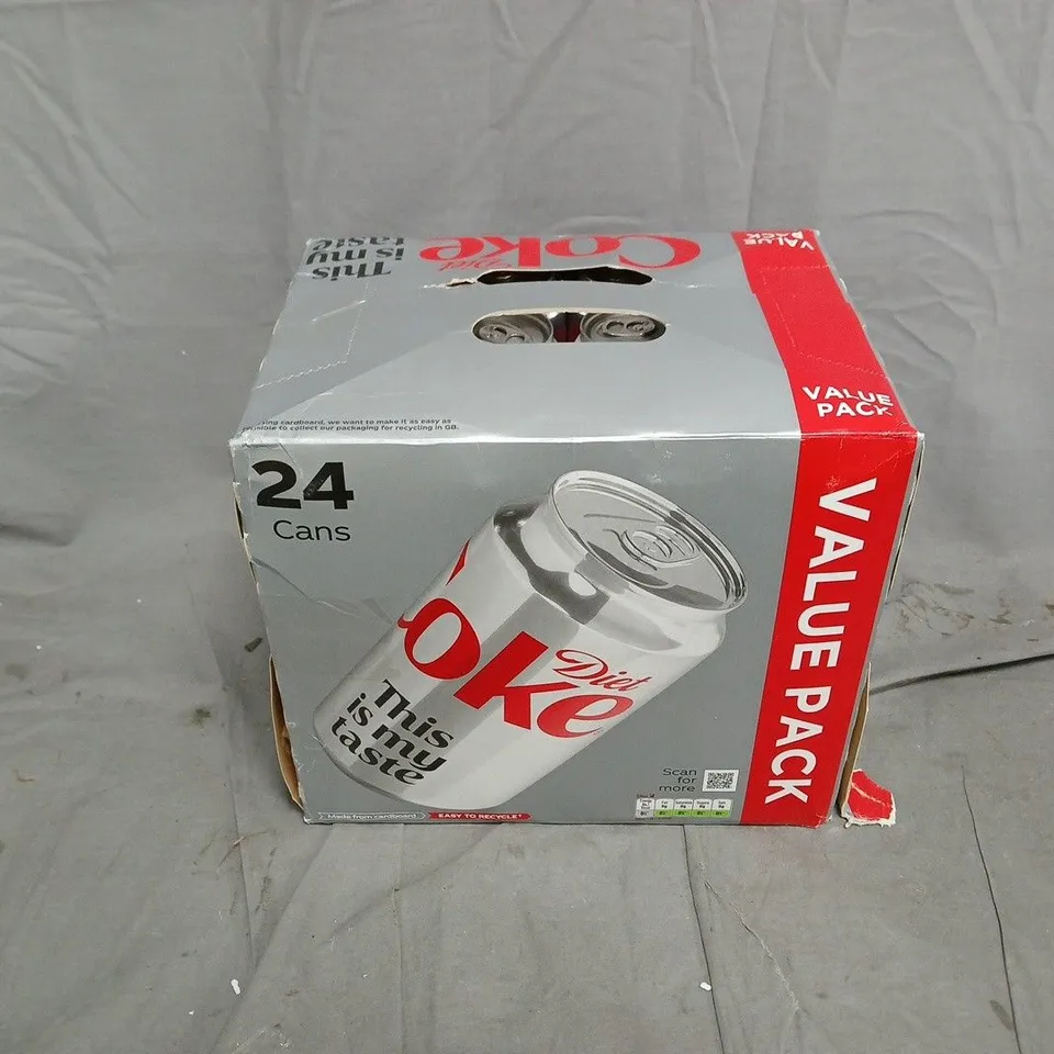 BOXED PACK OF 24 DIET COKES (24X330ML) - COLLECTION ONLY