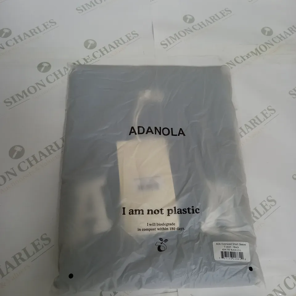 BAGGED ADANOLA OVERSIZED SHORT SLEEVE T-SHIRT SIZE L