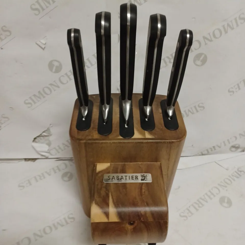 SABATIER EDGEKEEPER SET SELF-SHARPENING KNIFE BLOCK