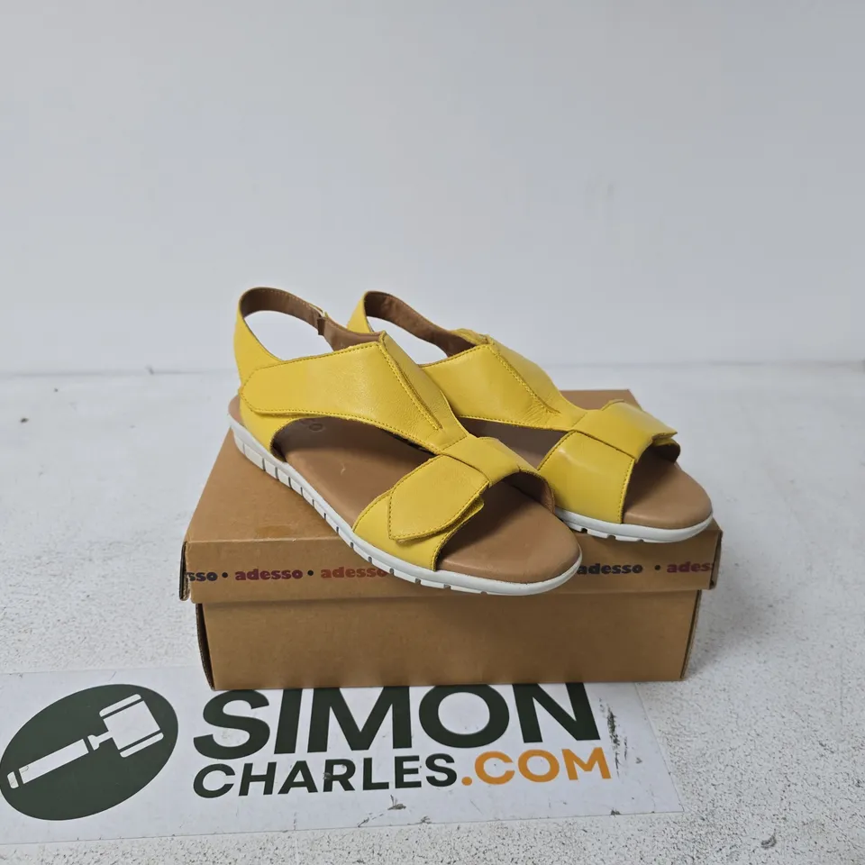 ADESSO YELLOW LEATHER SANDALS SIZE 40 BOXED
