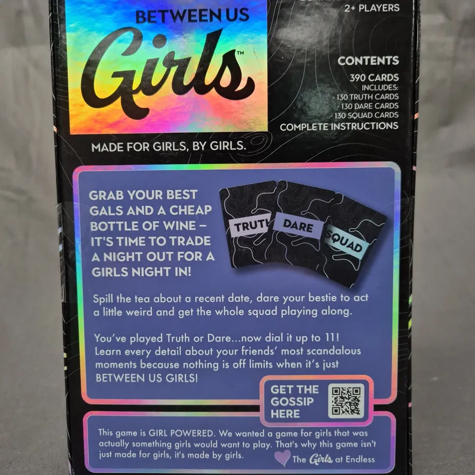 BOX OF 5 BETWEEN US GIRLS PARTY CARD GAMES