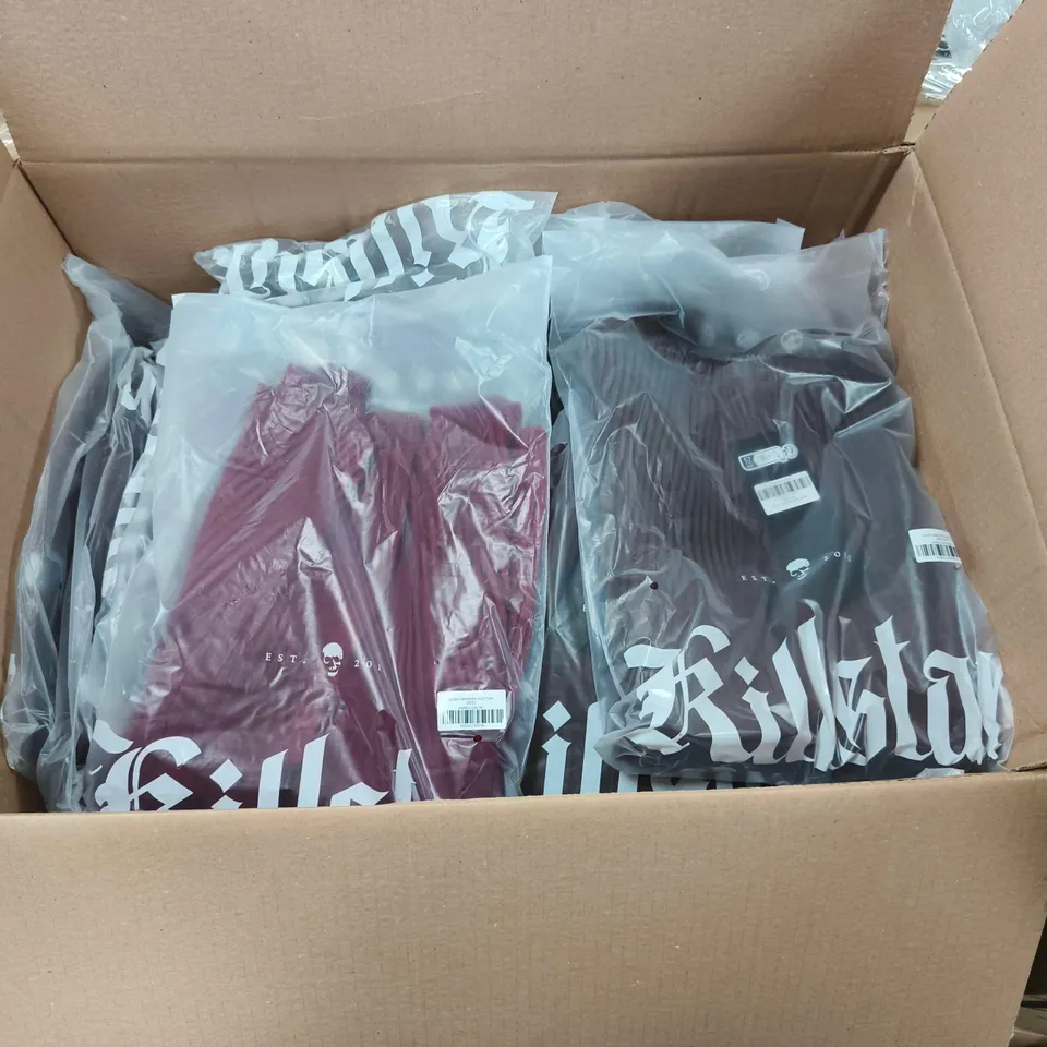 LOT OF APPROXIMATELY 24 BRAND NEW KILLSTAR DUSK EMPRESS KNIT TOPS IN 2 COLOURS - ALL SIZE XL