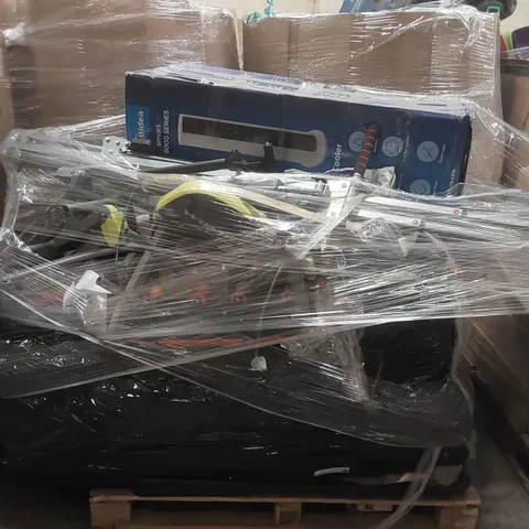 PALLET CONTAINING A VERY LARGE QUANTITY OF ASSORTED ITEMS INCLUDING: EXERCISE EQUIPMENT, MIDEA SMART AIR COOLER ECT