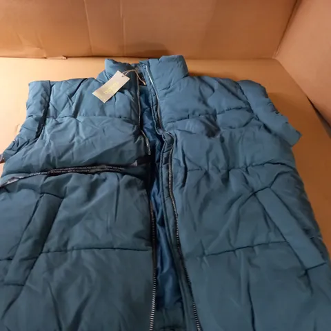 BOOHOO OVERSIZED SHOULDER DETAIL GILET IN TEAL - 14