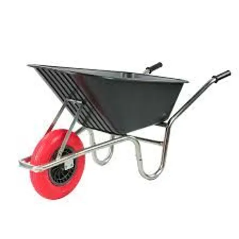 BOXED KCT 110L BLACK GARDEN BUILDERS HEAVY DUTY WHEELBARROW (1 BOX)