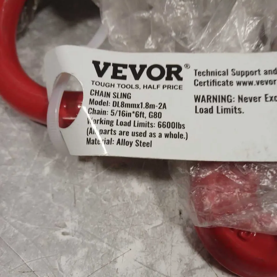 VEVOR ALLOY STEEL CHAIN SLING IN RED