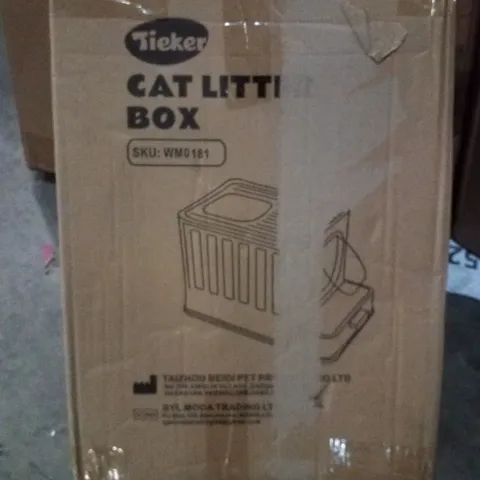 BOXED TIEKER CAT LITTER BOX - PINK