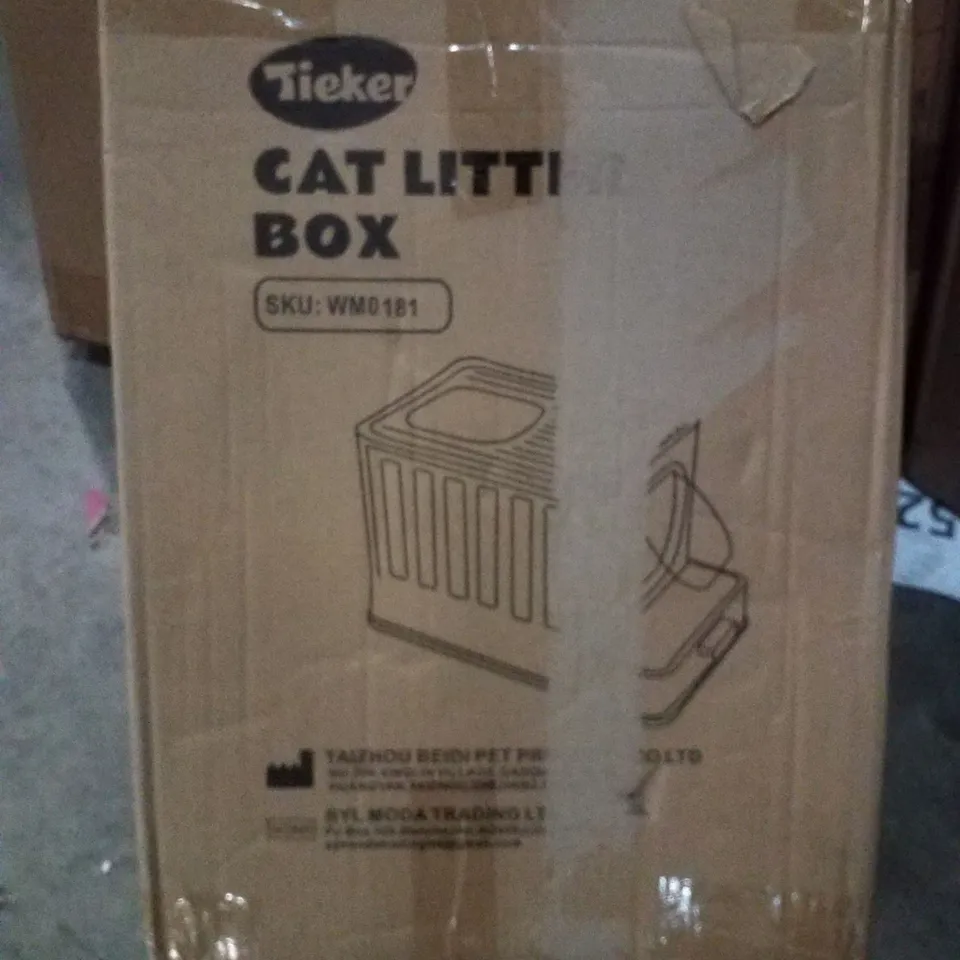 BOXED TIEKER CAT LITTER BOX - PINK