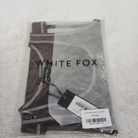 WHITE FOX DON'T NEED ANYONE TANK TOP – CHOCOLATE, SIZE M (WOMEN'S)