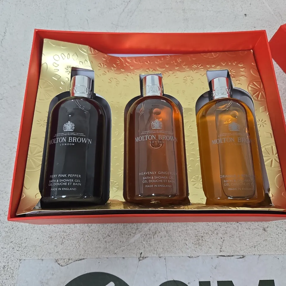 MOLTON BROWN LONDON BATH & SHOWER GEL TRIO GIFT SET – BOXED