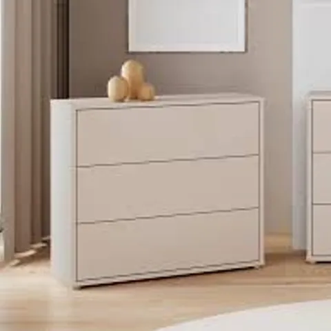 BOXED EMILENE 3 DRAWER CHEST - NATURAL (1 BOX)