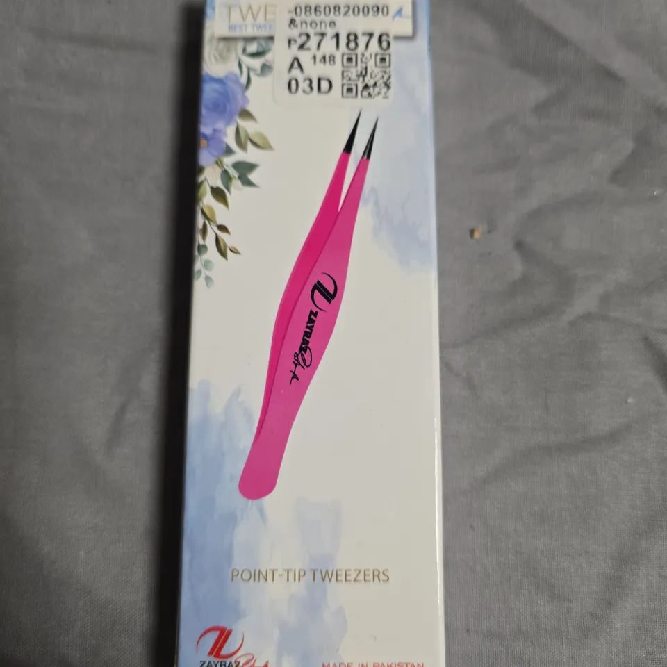 APPROXIMATELY 35 ZAYRAZ STYLE POINT-TIP TWEEZERS – PINK