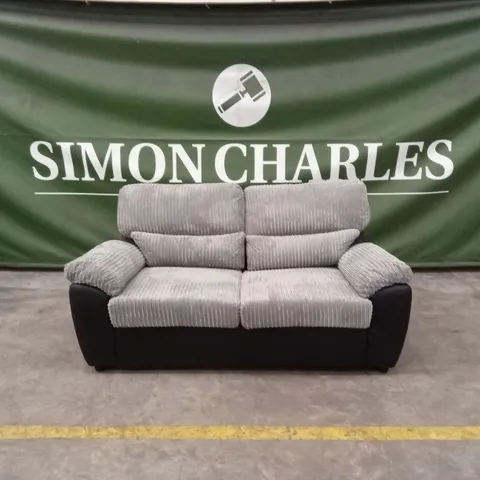 SIENNA FABRIC/FAUX LEATHER HIGH BACK SOFA BED