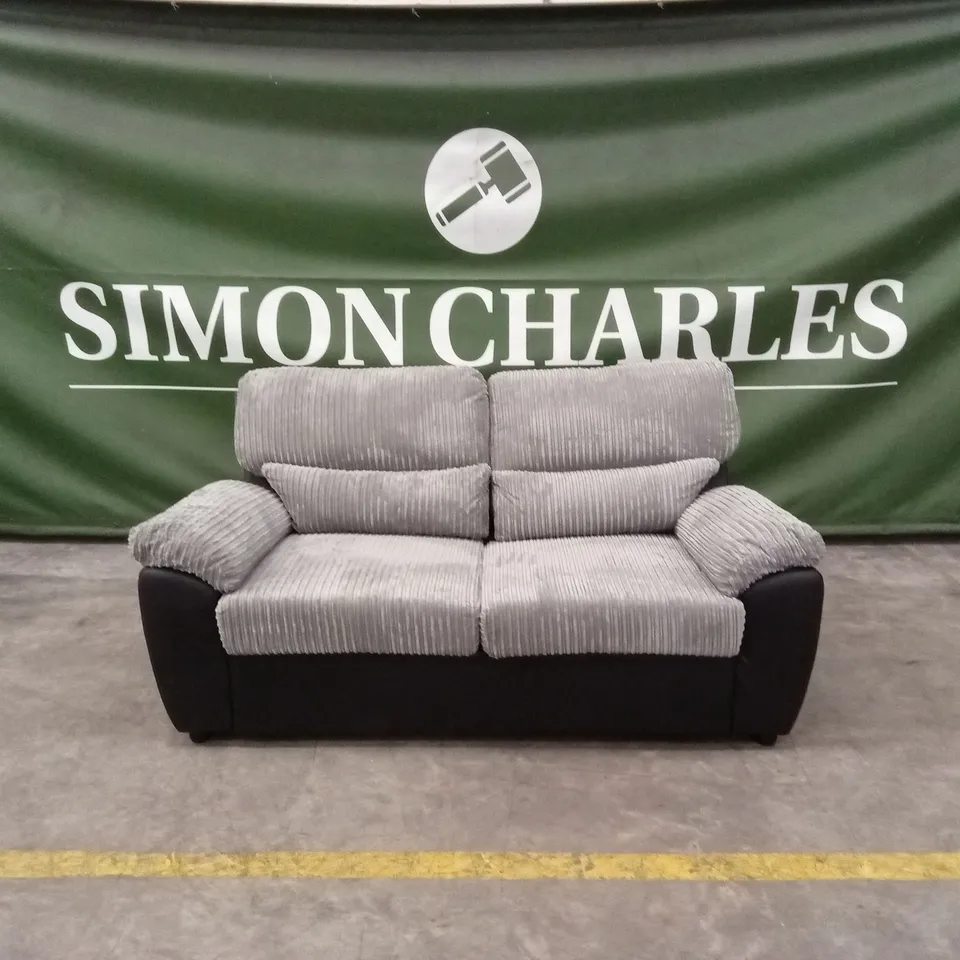 SIENNA FABRIC/FAUX LEATHER HIGH BACK SOFA BED RRP £809