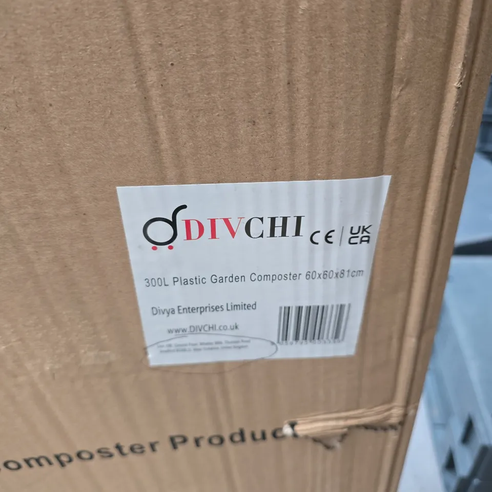 BOXED DIVCH 300L PLASTIC GARDEN COMPOSTER