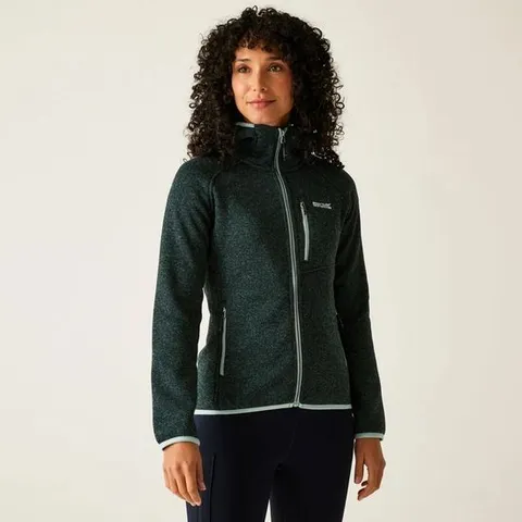 BRAND NEW REGATTA WOMEN'S HOODED FLEECE NEWHILL SPRUCE GREEN SIZE 14