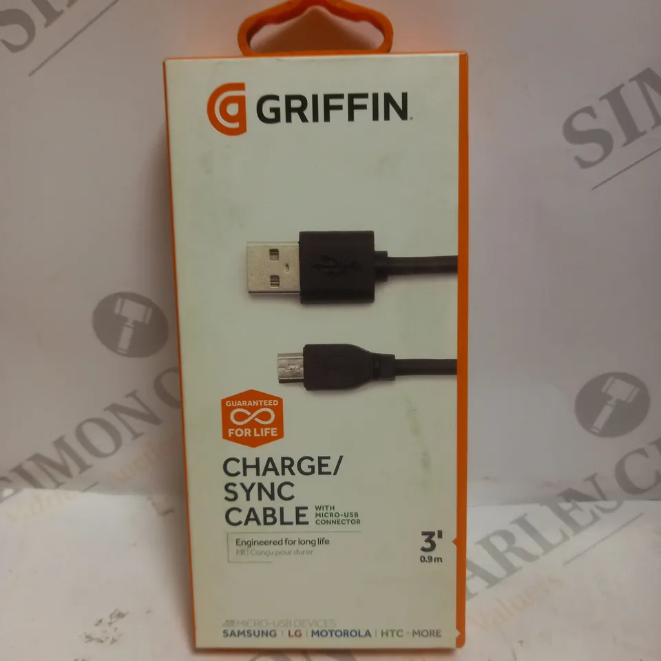 APPROXIMATELY 10 BOXED GRIFFIN USB TO MICRO USB CHARGE/SYNC CABLES - 0.9M 