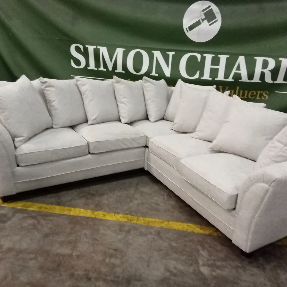 DURY CHUNKY WEAVE SCATTERBACK CORNER GROUP SOFA - NATURAL RRP £1349