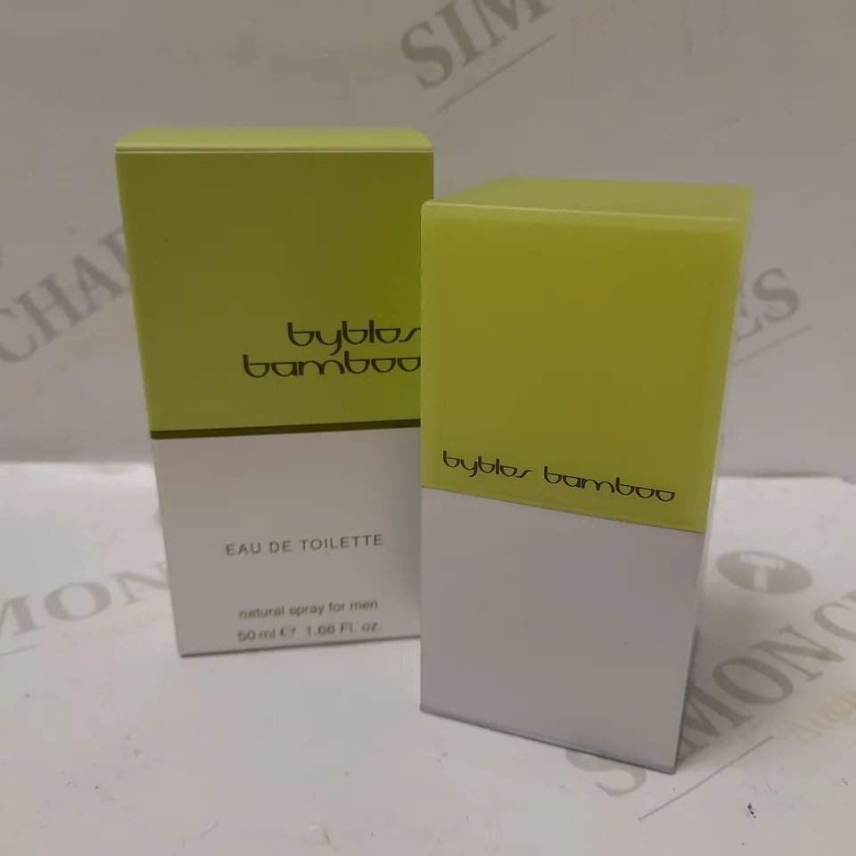 LOT OF 2 X 50ML BYBLOS BAMBOO FOR MEN EAU DE TOILETTE 