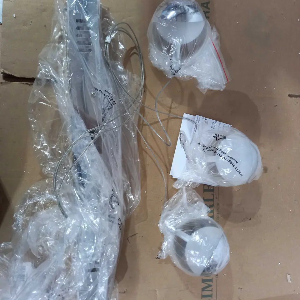 PAGAZZI KEOTA 3-LIGHT POLISHED CHROME FINISH BAR PENDANT FIXTURE