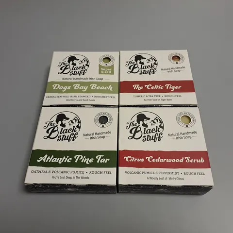 LOT OF 4 ASSORTED THE BLACK STUFF HANDMADE IRISH SOAPS