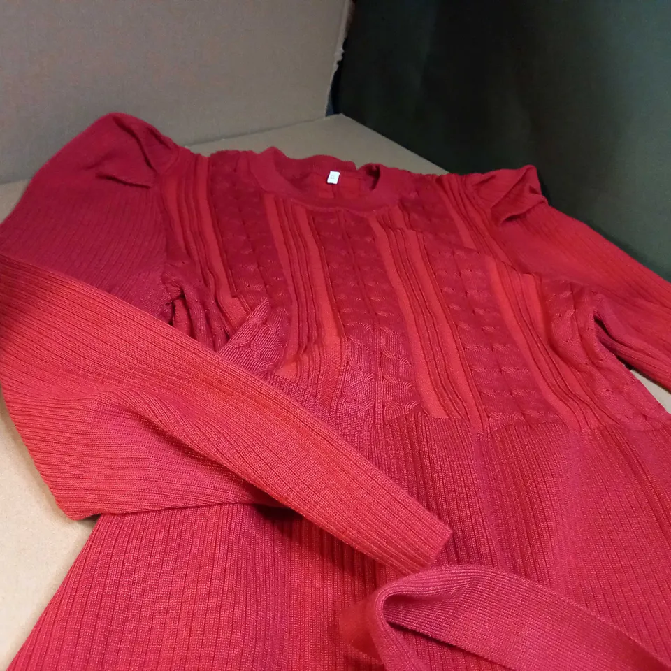 DESIGNER BURNT ORANGE MIDI DRESS - XXL