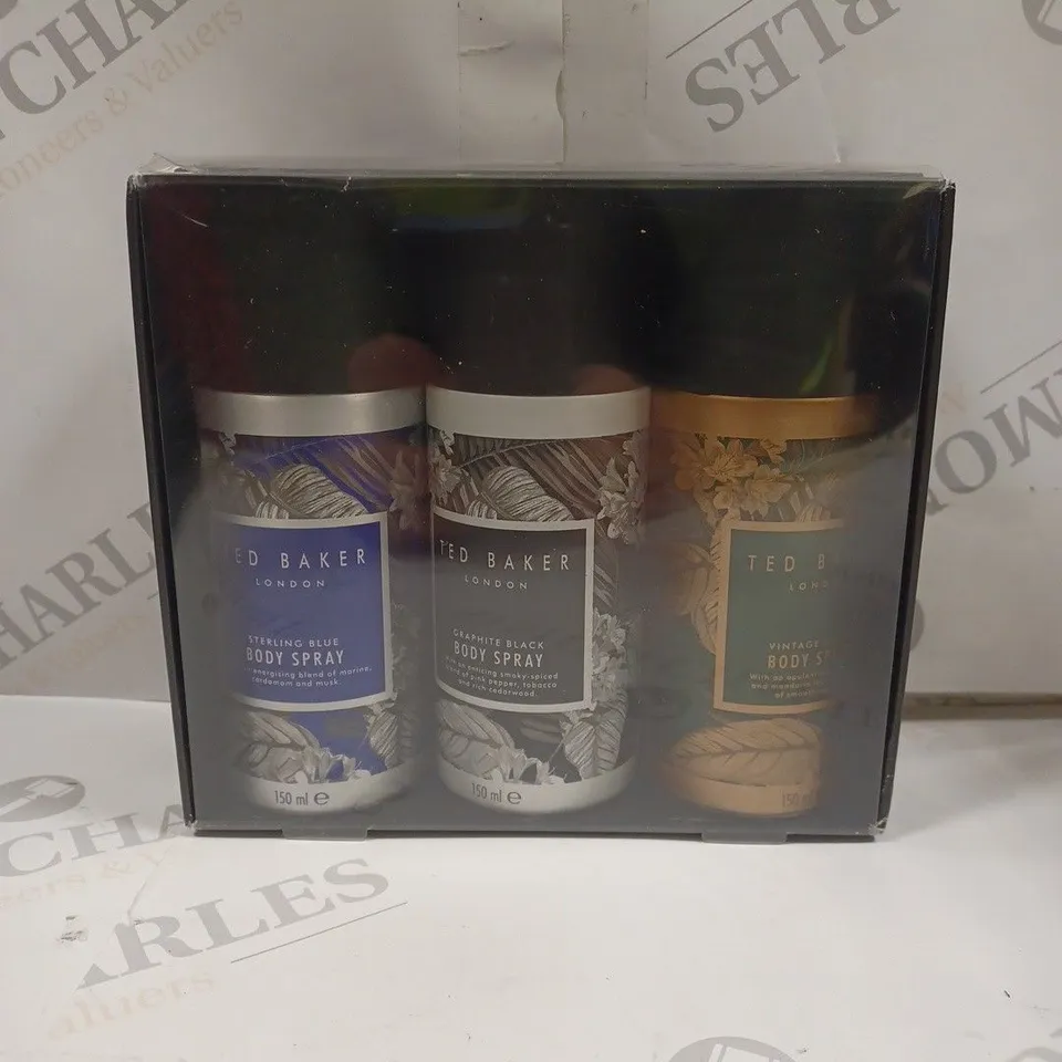 BOXED SEALED TED BAKER MENS BODY SPRAY GIFT SET 