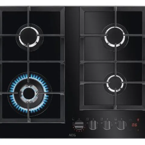 AEG HKB64450NB 59CM GAS HOB - BLACK