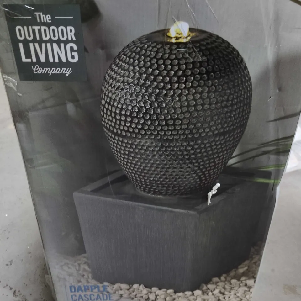 DAPPLE CASCADE WATER FEATURE WITH WARM WHITE LEDS – THE OUTDOOR LIVING COMPANY