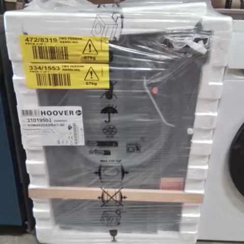 PACKAGED HOOVER H3W492DABB41-80 H-WASH 300 LITE WASHING MACHINE - BLACK