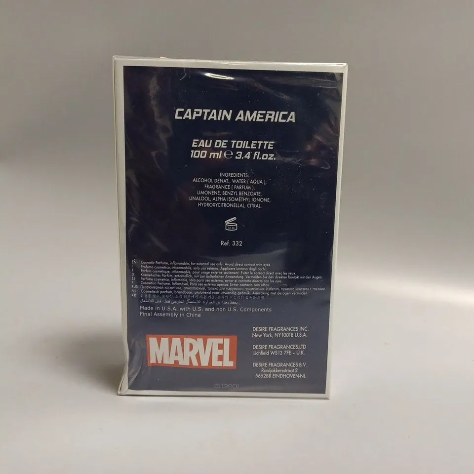 BOXED MARVEL CAPTAIN AMERICA EAU DE TOILETTE 100ML 