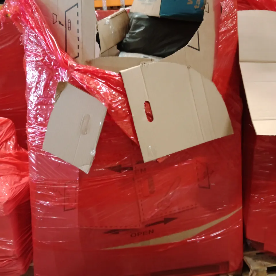 PALLET OF ASSORTED HOUSEHOLD GOODS AND PRODUCTS TO INCLUDE;PET BED, PHOTO FRAME, MEASURING TOOL