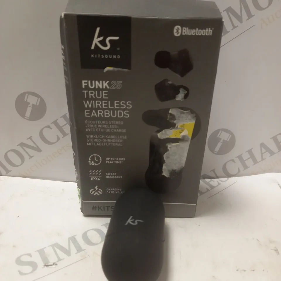 BOXED SET OF 5 KITSOUND FUNK 25 TRUE WIRELESS EARBUDS 