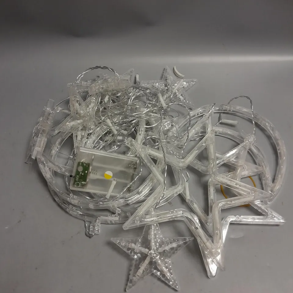 unboxed moon and stars Christmas light garland