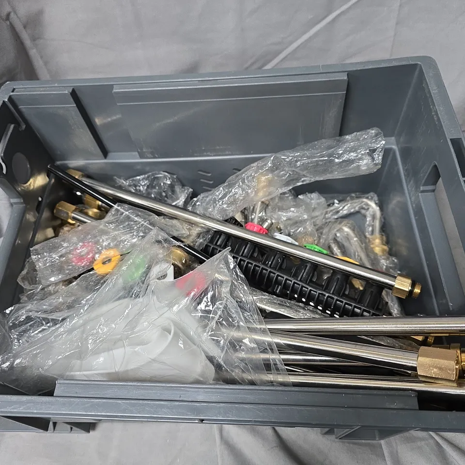 BOX OF ASSORTED STAINLESS STEEL HOSE, FITTINGS & VALVE ASSEMBLY KIT – HARDWARE COMPONENTS