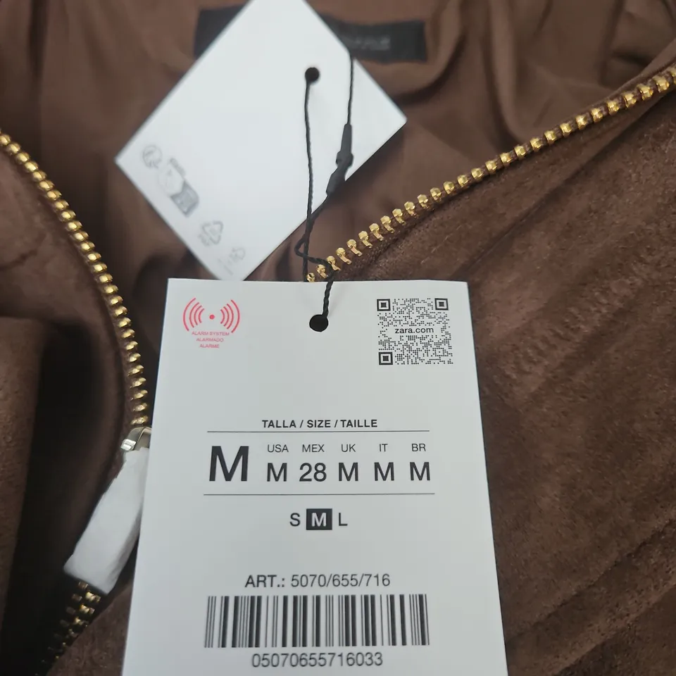 ZARA BROWN SUEDE JACKET – SIZE M